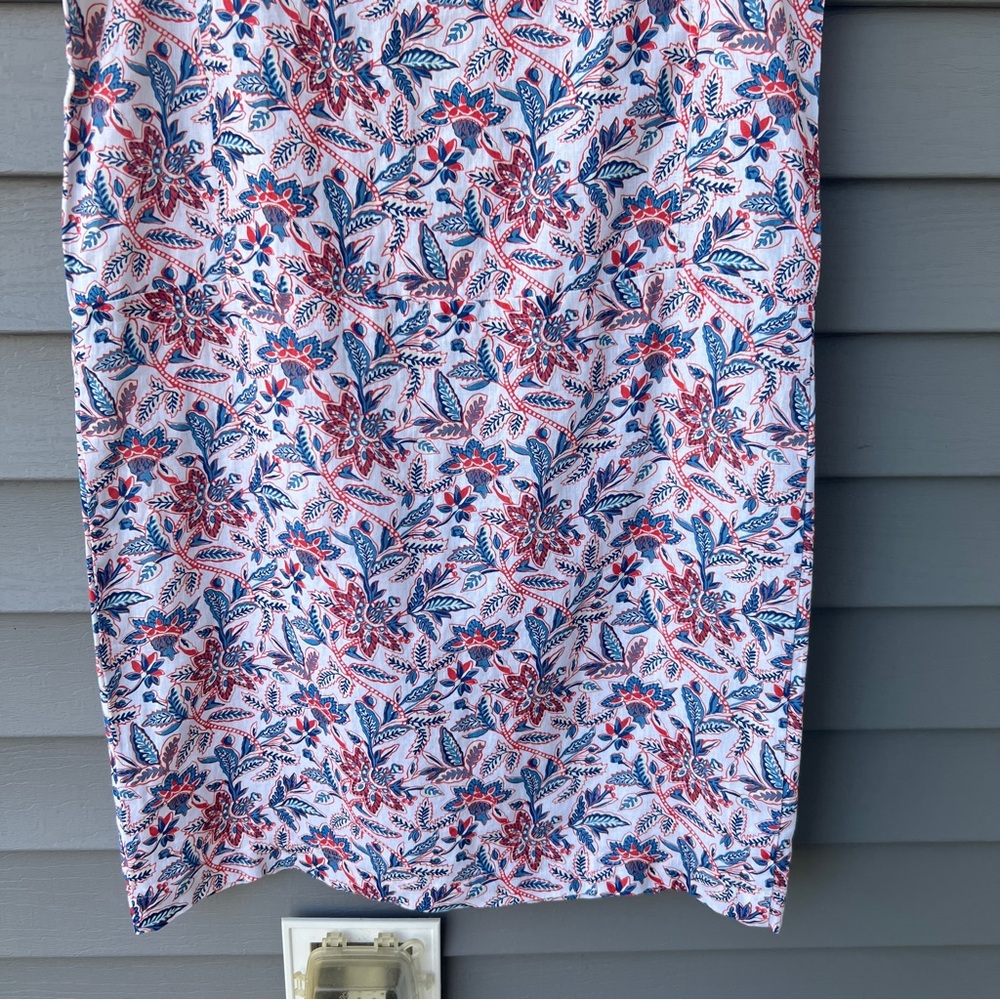 J.Mclaughlin Rue Patch Front Pockets Linen Dress Floral Multicolor Size S V-neck - Picture 8 of 14
